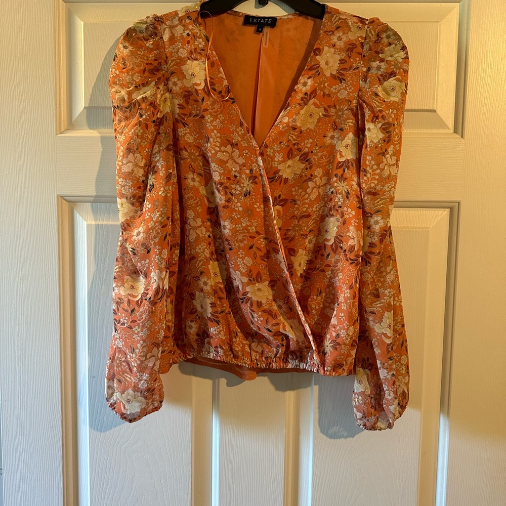 Women's Floral Wrap Top